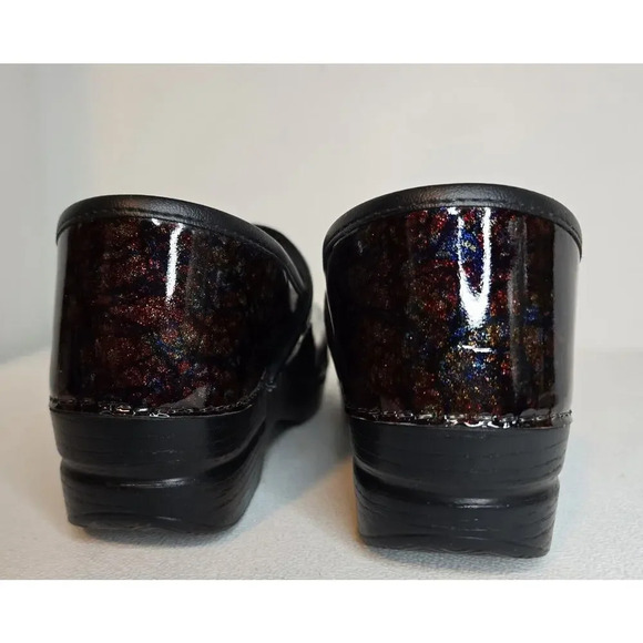 Dansko Women's Pro Multi Scribble Patent Leather Clogs Shoes Sz US 9.5-10 EU 40 - Picture 9 of 13